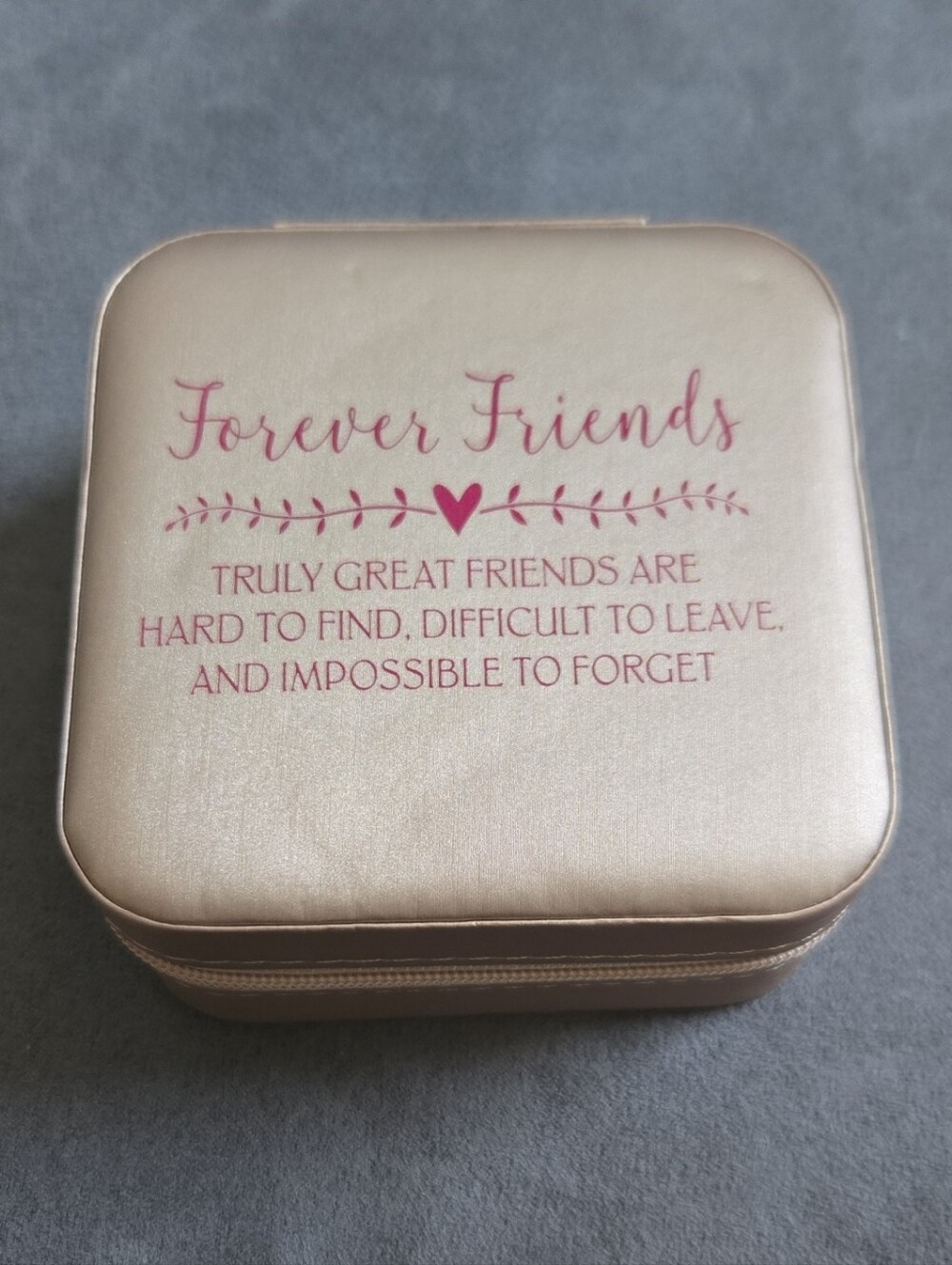 Forever Friends Pink Script Jewelry Box *NWOT